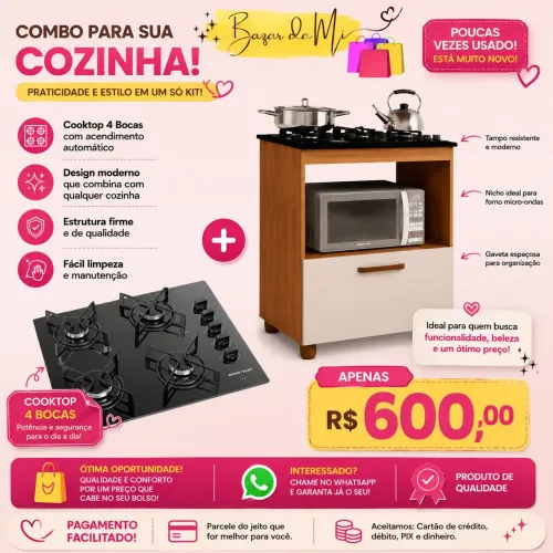 Cooktop Itatiaia + balcão 