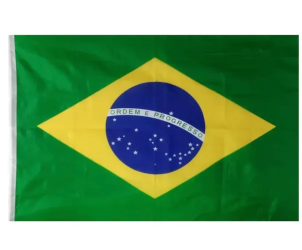 Bandeiras do Brasil 100% poliéster com ilhós. Atacado e varejo