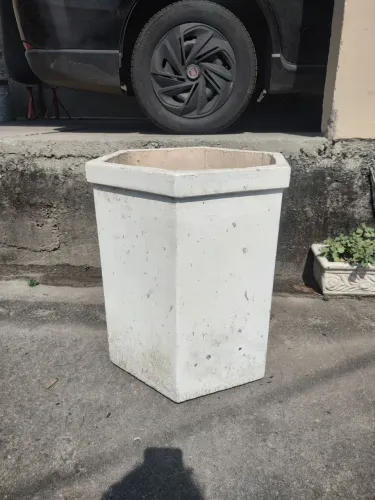 Vaso decorativo sextavado