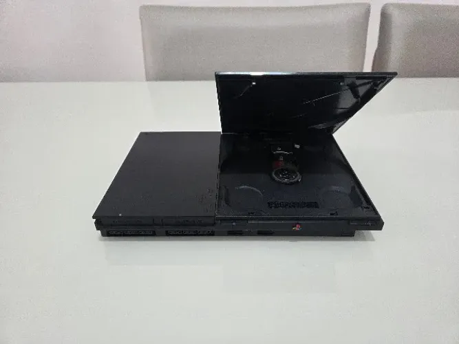 PlayStation 2 Slim PS2 Completo + 2 Controles Originais + Memory Card