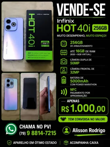 Vendo um celular todo filé