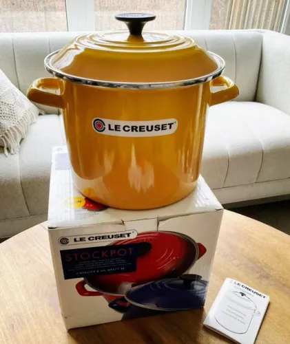Raro Caldeirão Stockpot Amarelo Dijon Le Creuset
