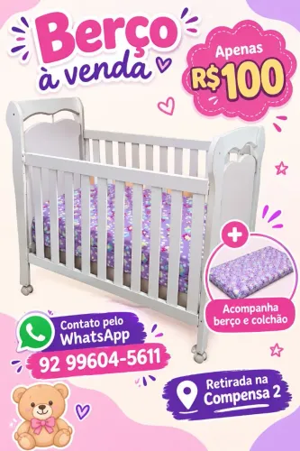 Vende-se berço e colchão
