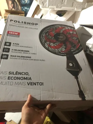 Caixa grande ventilador Polishop
