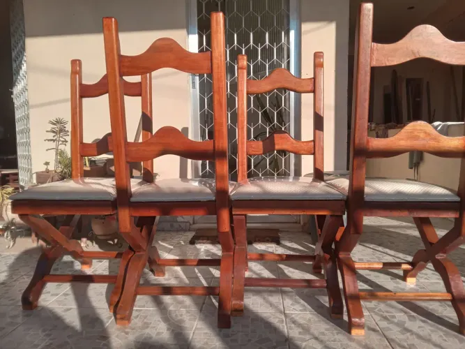 Conjunto de 6 cadeira estofada