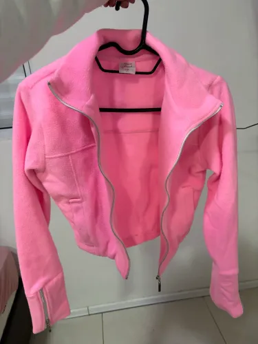 Casaco cropped Rosa Pink
