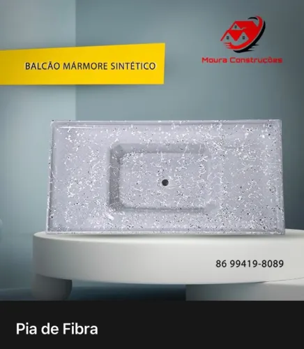 Pia de Cozinha em Mármore Sintético Granilite
