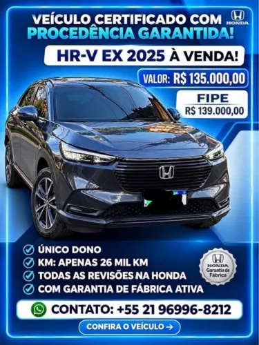 Honda HR-V EX 1.5 Sensing 16V 5P Aut. 2025