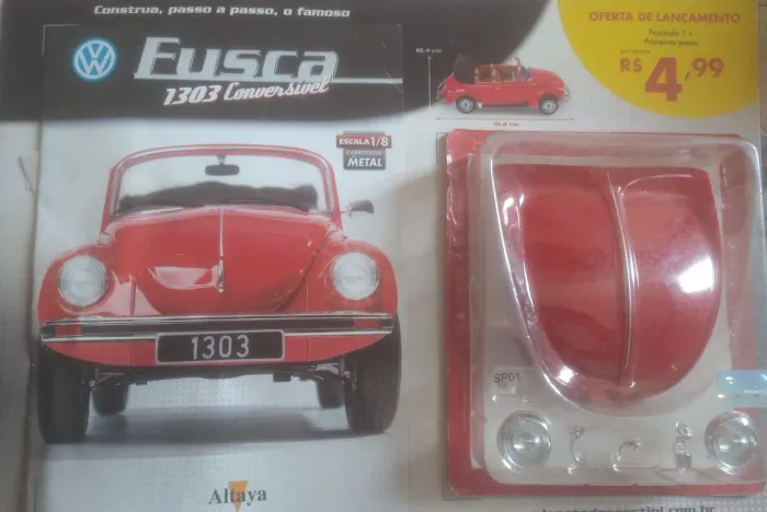 Fascículos R$ 40,00 cada do 6 ao 13, 15 e 17 Fusca 1303 conversível (escala 1/8)