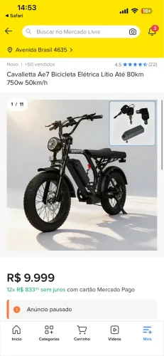 E-bike ae7 + bateria extra (6 meses de uso)