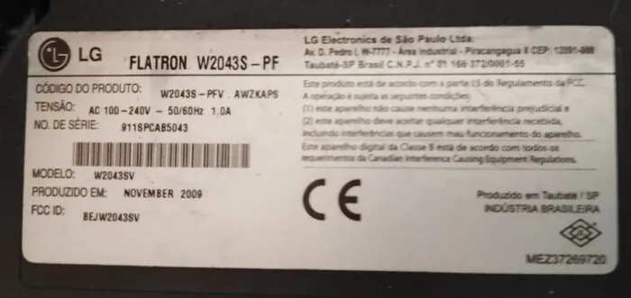 Monitor Flatron W2043S