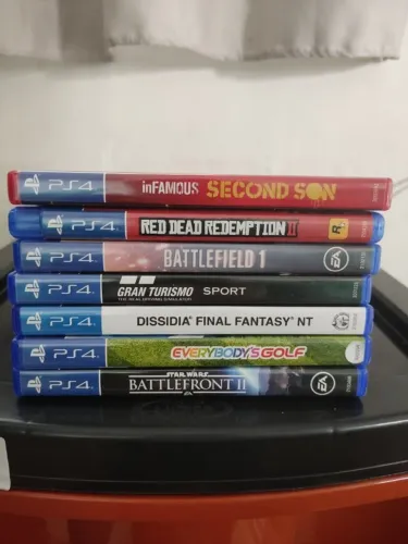 Lote 7 Jogos de PS4 - Playstation 4 | Red Dead Redemption 2, infamous, battlefield e mais