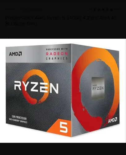 ryzen 5 3400g ,aceito trocas em placas de vídeo, dependo da placa eu volto um dinheiro 