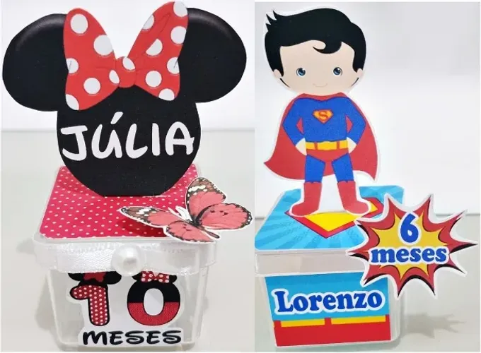 10 Lembrancinhas Aniversário Caixinha Acrílico transparente