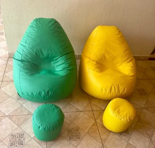 Puff Pera + Apoio de Pé 