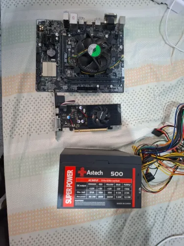 PLACA ASUS+VIDEO+FONTE+MEMÓRIA