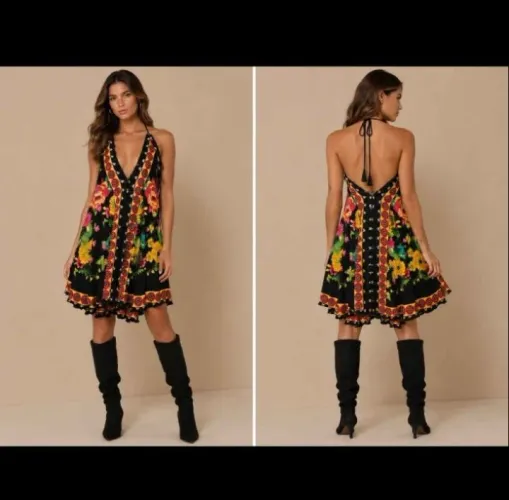 Vestido indiano florido