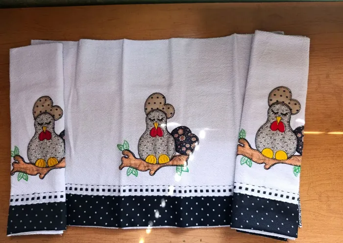 Panos de prato artesanais - modelos variados 