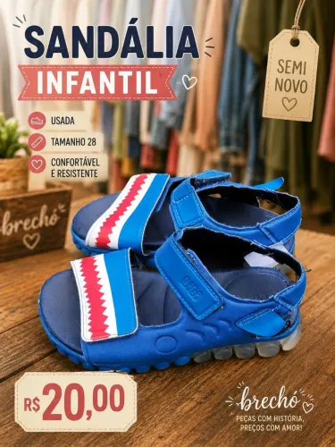 Sandália Infantil Menino Tamanho 28
