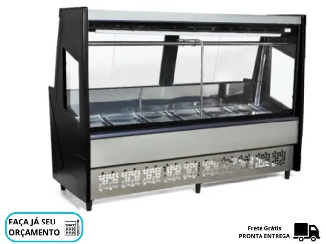 Balcão de Carnes 2m Preto Polar
