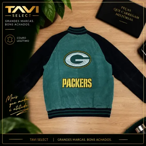 Jaqueta Green Bay Packers NFL em Couro