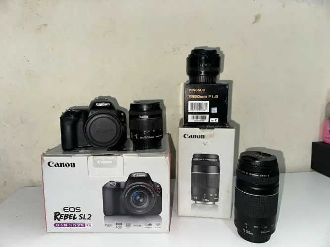 Kit Canon Sl2 + 2 Lentes
