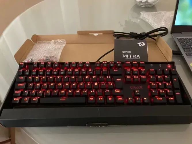 Teclado Mecânico Redragon Mitra Switch Marrom Novo!
