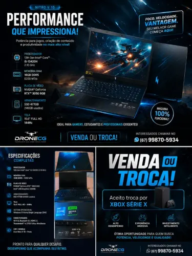 Acer nitro v15 troco por Xbox série x