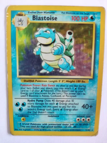 Blastoise 2/102 Base Set Holográfico - Pokémon TCG - Original