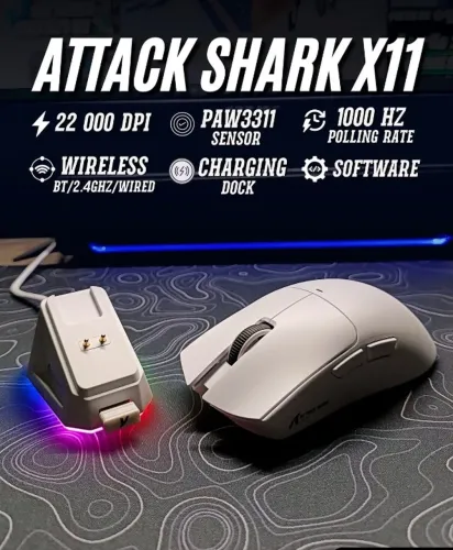 MOUSE GAMER ATTACK SHARK X11