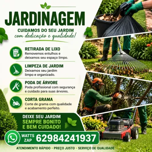 Poda de árvores corta gramas lixo e etc