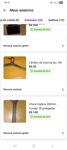 Câmbio de.marcha bis 100