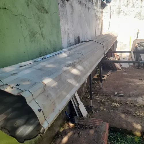 Kit 5 Telhas trapezoidal galvanizada 5 metros X 110 metros, usadas.