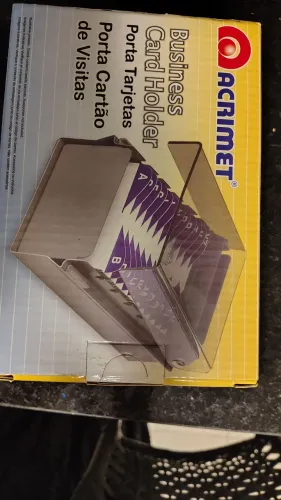 Fichário cartão de visita base metal