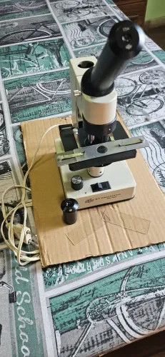 Microscópio Vintage D.F. Vasconcellos Completo