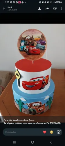 Bolo fake de aniversário de criança
