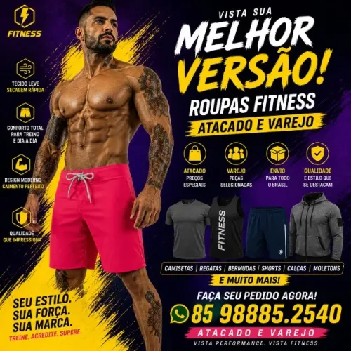 bermuda fitness atacado