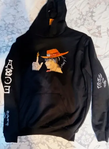moletom One Piece Ace tamanho G qualidade silk