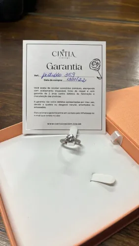 Solitário em Prata 925 com Zircônia de alta qualidade 