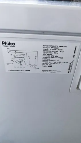 Freezer Horizontal 99l Philco Pfh105b 2 Em 1 Branco