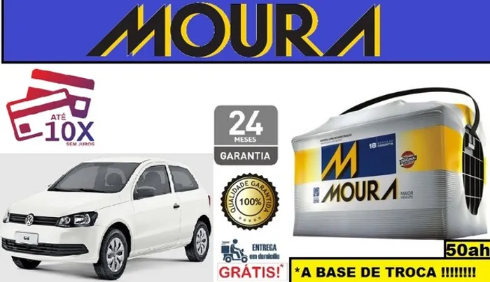 Bateria Moura Gol 1.0 (2007 a 2018) 50Ah 12v