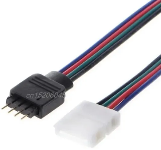 Emenda Conector Fita Led Rabicho Fêmea Rgb 5050 3528 Arduino Automação Robotica COD-CP450 