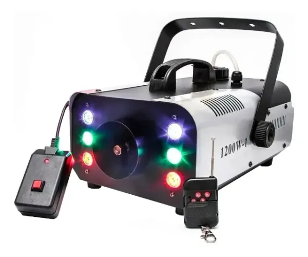 Maquina Fumaça 1200w Led Rgb (2 Controle)