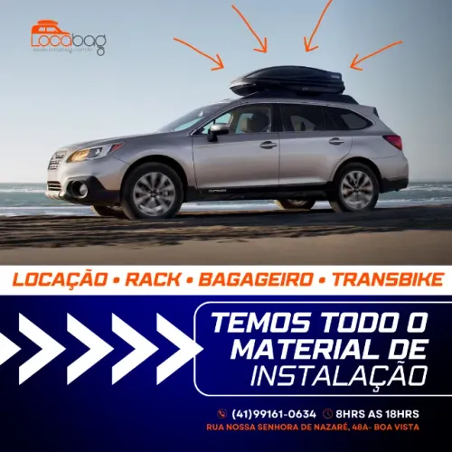 Aluguel de bagageiro de teto para carro de passeio