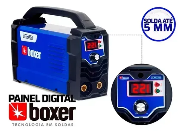Máquina De Solda Inversora Flama 221 Cor Azul Frequência 50 Hz/60 Hz 220V