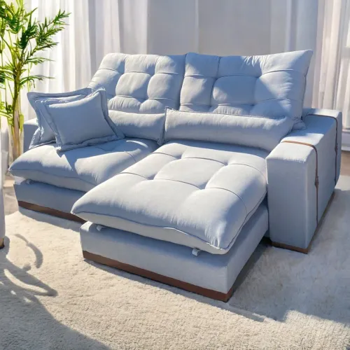 Sofá retrátil e reclinável Arthur 250cm - Entrega Rápida