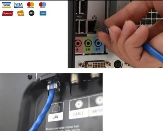 Cabo de Rede Internet RJ45 Montado