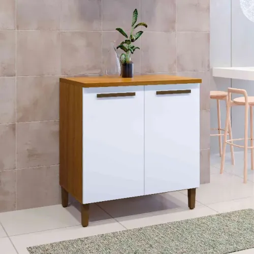 Promoção! Balcão Ouro 2 Portas Freijo.Branco Até 12x - Frete Grátis