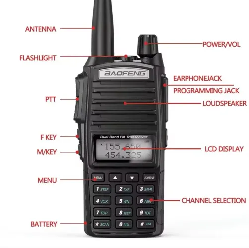 Rádio comunicador Baofeng 25km de alcance 5uv e 8uv