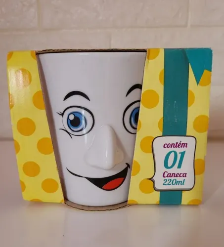 Caneca de cerâmica Bela e a Fera - 220ml